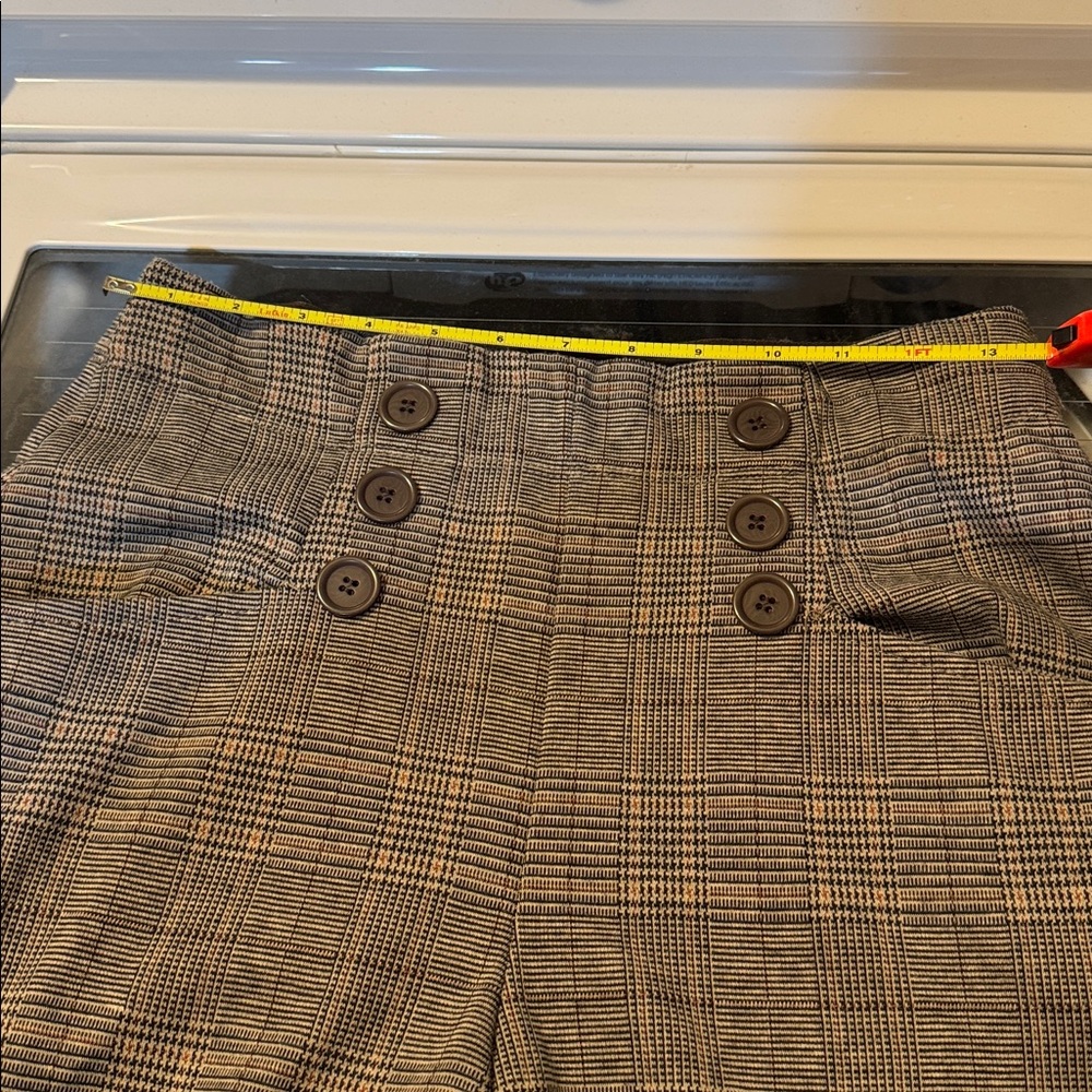 Max Studio Brown and Black Plaid Wide Leg Trousers - Picture 5 of 6